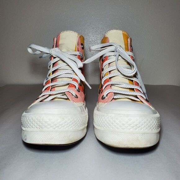 Converse Chuck Taylor Lift Hi Sunshine Sneaker in Orange Size 5 - Picture 3 of 12